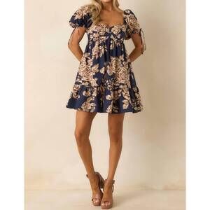 NEW OLIVACEOUS floral baby doll dress in midnight blue